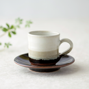 益子焼 佐久間藤也作　掛合コーヒー碗皿